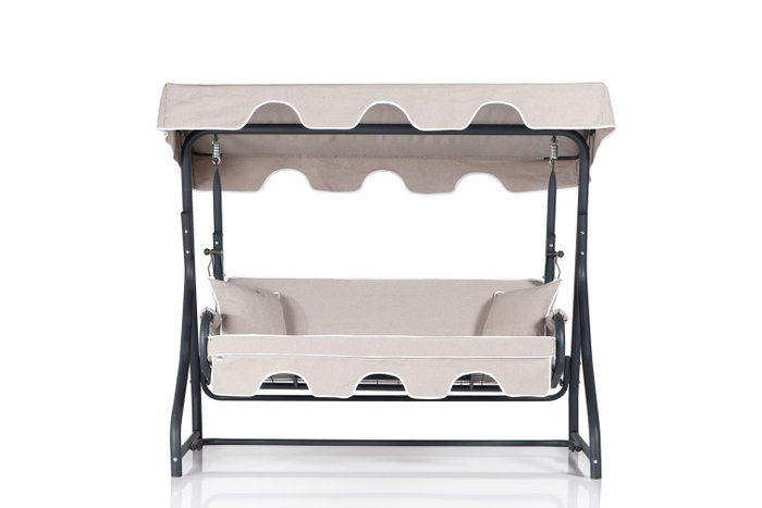 Hanah Home Silla Columpio Triple Jardín Metal Multicolor 240 kg